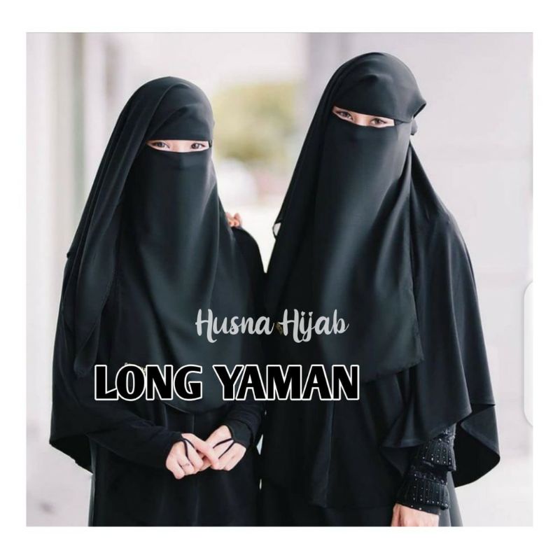 [HUSNA COLLECTION] NIQOB Yaman Long Bahan Wolfis / YAMAN LONG DEWASA / YAMAN MURAH