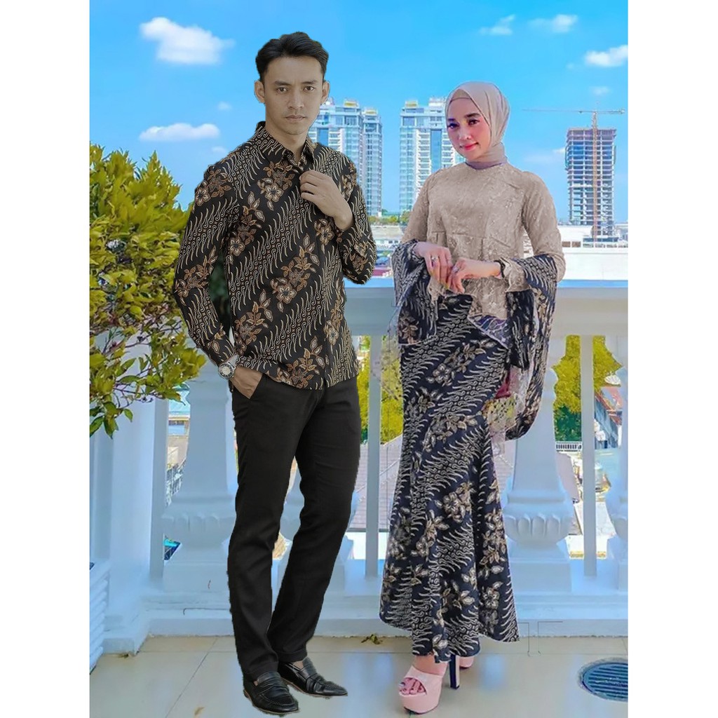 Maura Couple - Sania Ruffle Batik Couple Ori Ndoro Jowi DNT Garansi Termurah Shopee - PRILLY DUYUNG