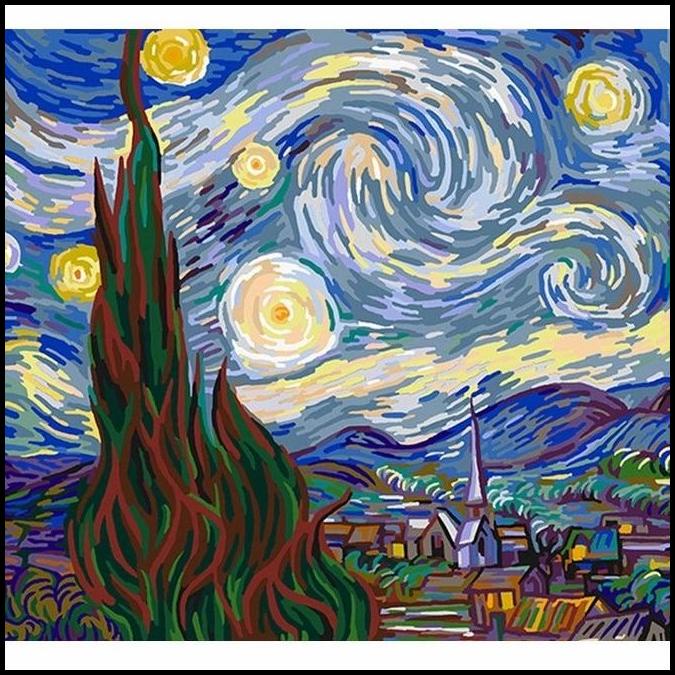 Paint By Number Starry Night 40X50 Cm