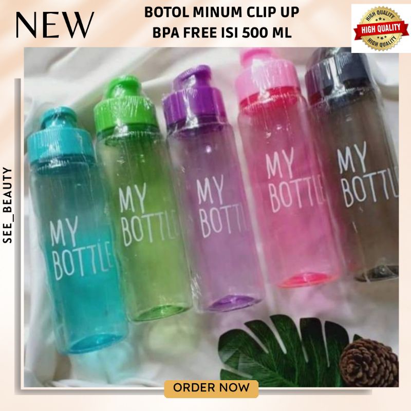 SEELS / Botol My Bottle Flip Klik Klick Click Clip Up Minum Anak Sekolah Sepeda Gowes Botle Botlle Botel Kerja COD GRATIS ONGKIR EXTRA CASH BACK EXTRA