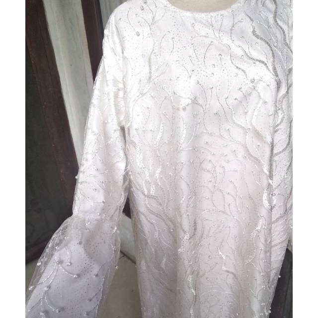 Gamis / Dress Hijab Putih Beras