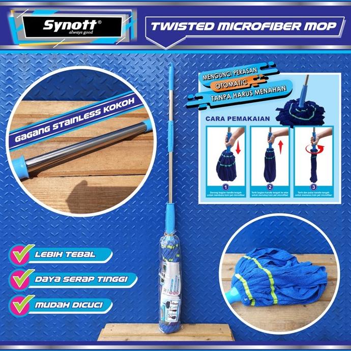 HARGA SPESIAL Alat Pel Lantai / Lion Star Livina Spin Mop Handle Set BM-51