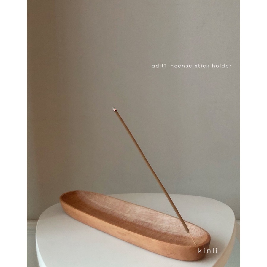 aditi wooden incense stick holder burner tempat dupa kayu natural