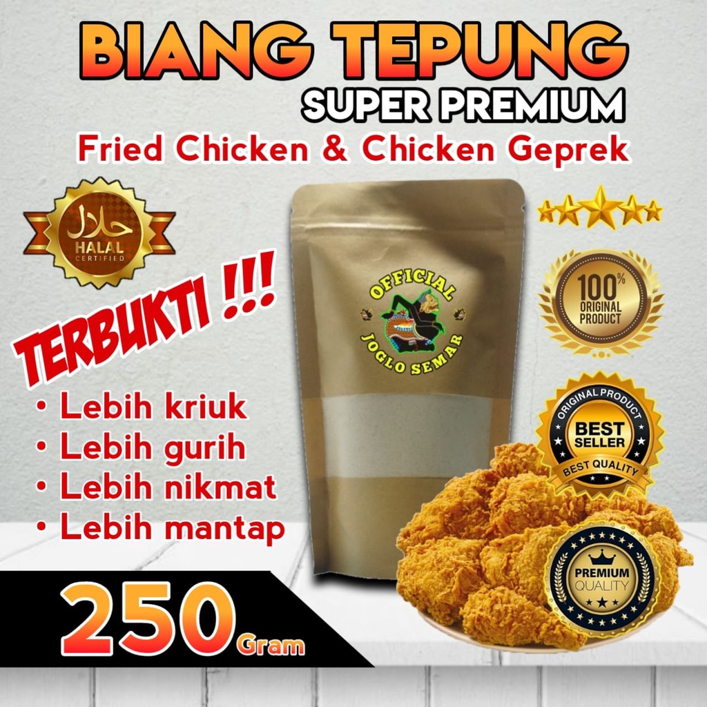 

Biang Tepung Super Premium Fried Chicken & Chicken Geprek Original 250 gram