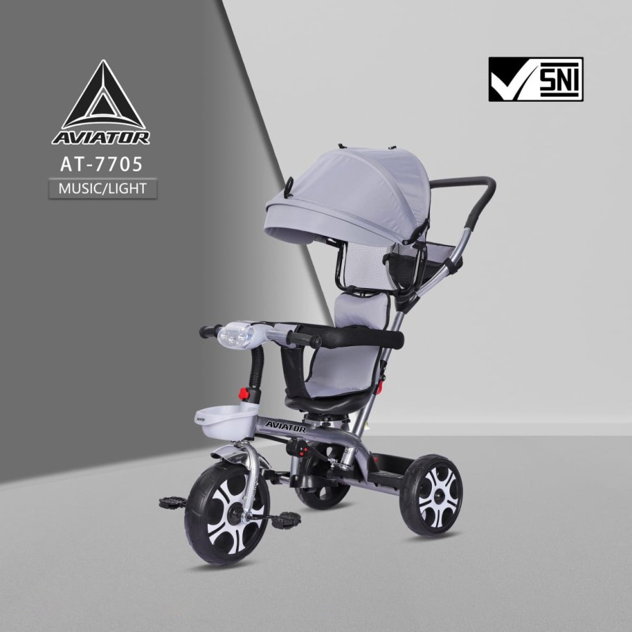 Sepeda Anak Bayi Balita Dorong Roda 3 Tricycle Aviator AT7705 Lampu Musik By Pacific-1