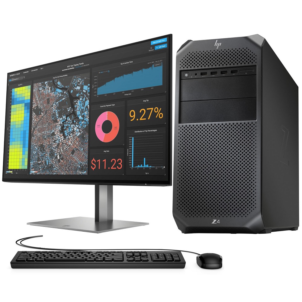 HP Z4 G4 Workstation HPQ5C100PA Xeon W-2223 16GB 256GB SSD + 1TB HDD NVIDIA T600