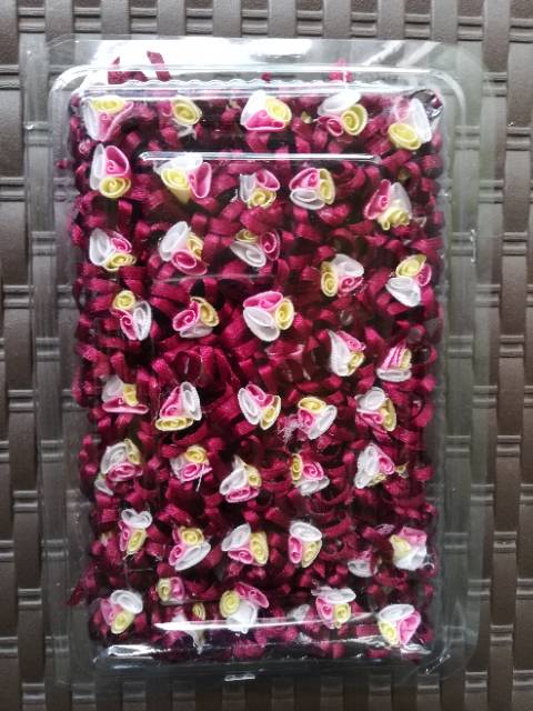 (144pcs) Aplikasi bunga b3k - bunga souvenir - aplikasi pita - aplikasi bunga