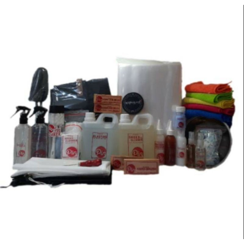 PAKET USAHA LAUNDRY SEPATU ( L ) CAIRAN PEMBERSIH SEPATU SHOE CLEANER ALAT CUCI SEPATU SHOES LAUNDRY