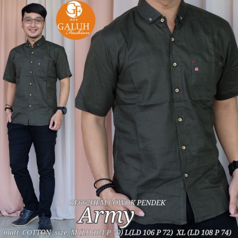 Kemeja pria lengan pendek best seller  GF 662
