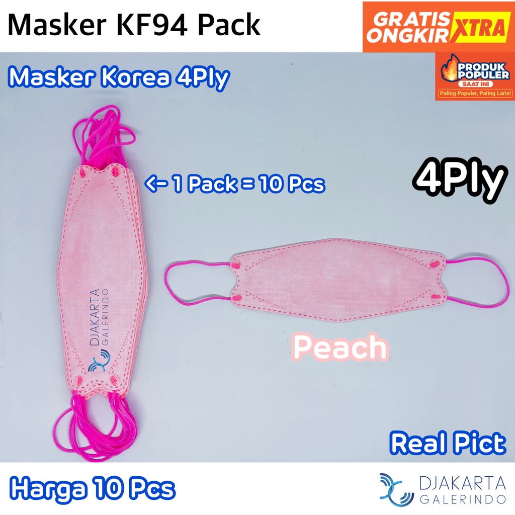 Masker KF94 Mix Warna korea 4ply / 5Ply isi 10 Pcs