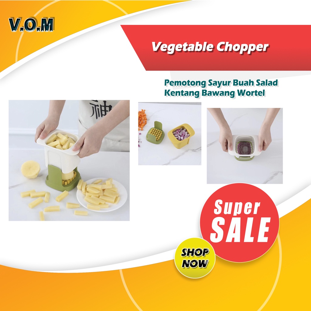 Pemotong Sayur Buah Salad Kentang Bawang Wortel Vegetable Chopper 0742