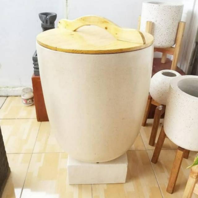 Bak Mandi Gentong Besar Glossy Marmer