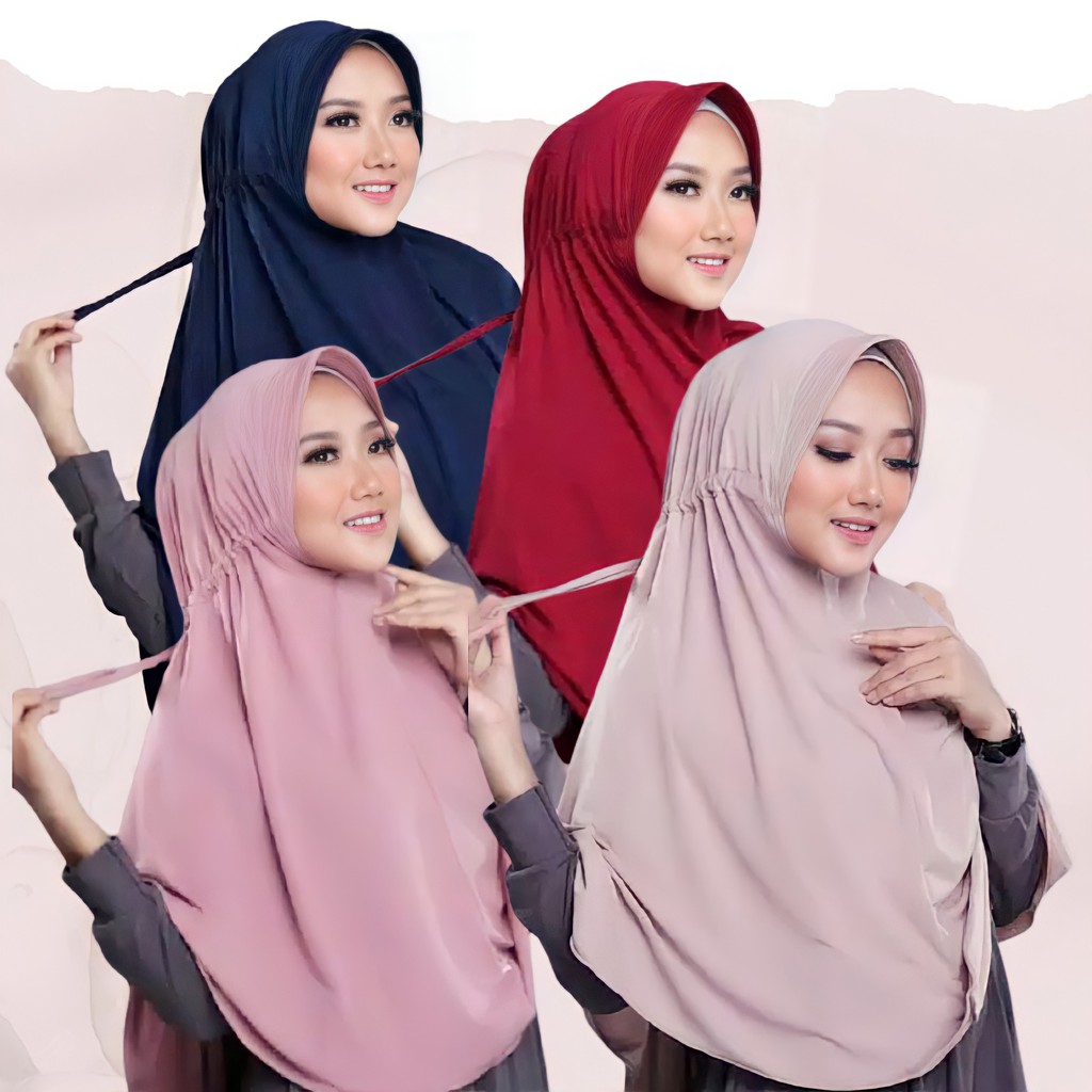 Jilbab serut jumbo Jersey serut Jokowi jumbo serut polos jumbo