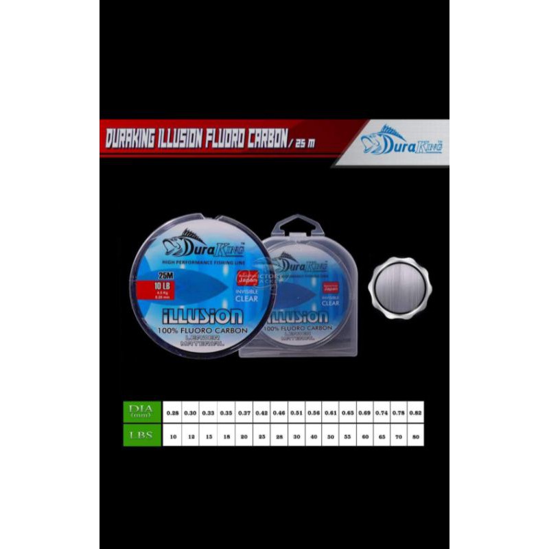 SENAR PANCING BENANG LEADER DURAKING ILLUSION 100% FLUOROCARBON