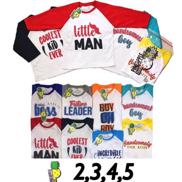 Raglan anak pinepale/kaos anak raglan