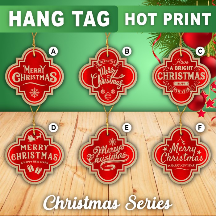 

Hangtag - Hang Tag - Aksesoris NATAL - Christmas isi 100 pcs - HTN 2 - (100 pcs)