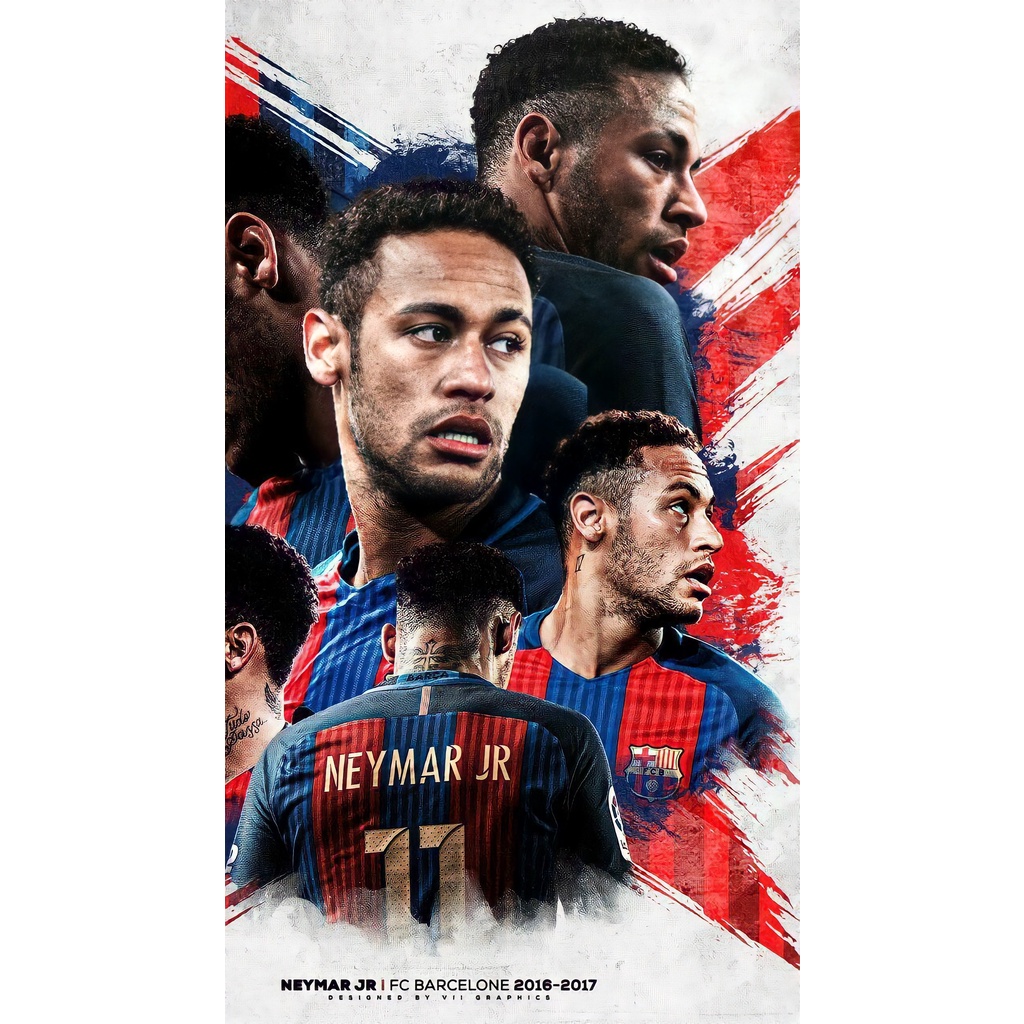 POSTER BOLA NEYMAR JR. (BISA CUSTOM GAMBAR)