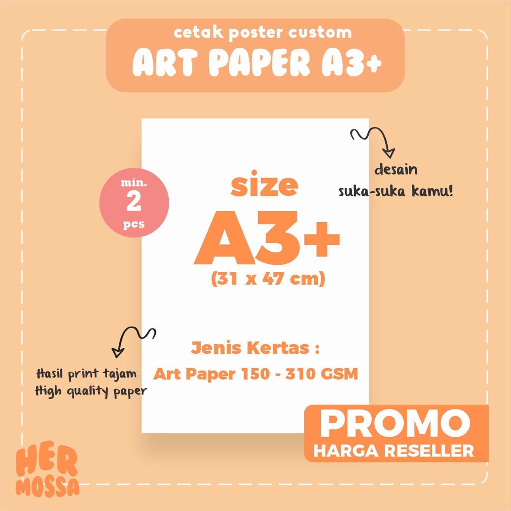 Jual Cetak Poster A3/A3+ Cetak Art Paper 150 260 Murah Gambar SukaSuka Shopee Indonesia