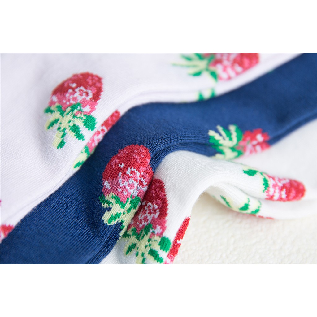 KK-18 kaos kaki cotton strawberry stroberi kawai korea idol japan socks