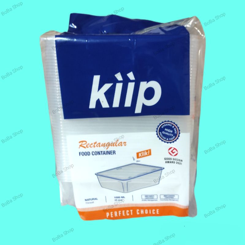 Kiip Thinwall Food Container Kotak 650 Ml & 750 Ml Isi 25 Pcs