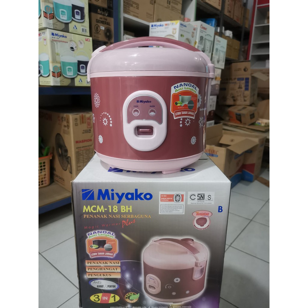 Jual Miyako Magic Com MCM 18 BH 1.8L / Panci Hitam / Penanak Nasi Anti ...