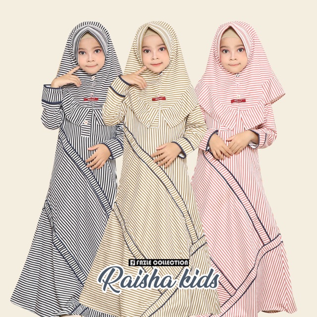 Gamis Raisha Kids Set Original Fazle Collection