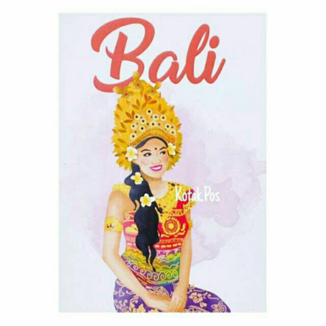 

BALINESE GIRL BALI INDONESIA ILUSTRASI KARTU POS POSTCARD POSTCROSSING SURAT FILATELI MURAH UNIK