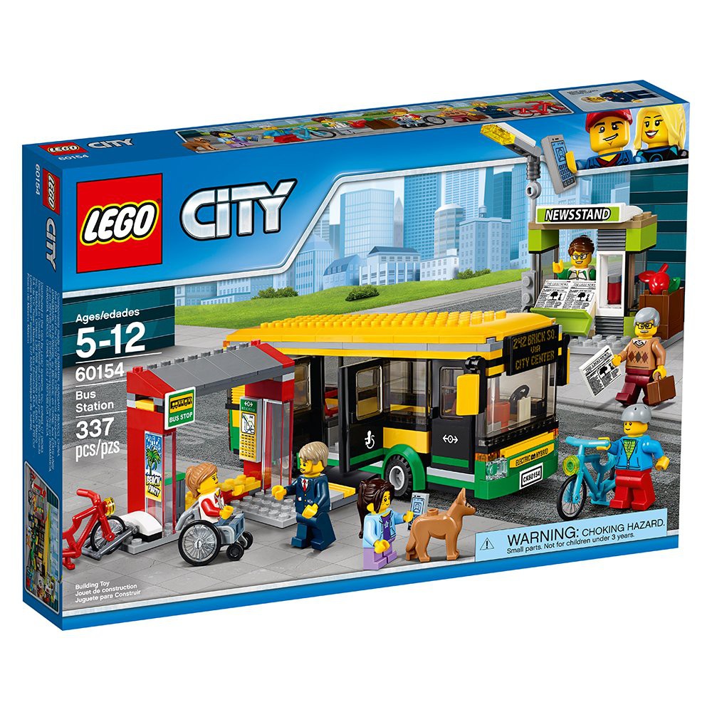 lego city town bus station 60154