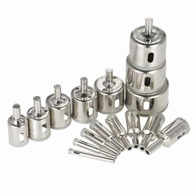 Set Mata Bor Lubang Kaca / Keramik Diamond Coated Hole Saw