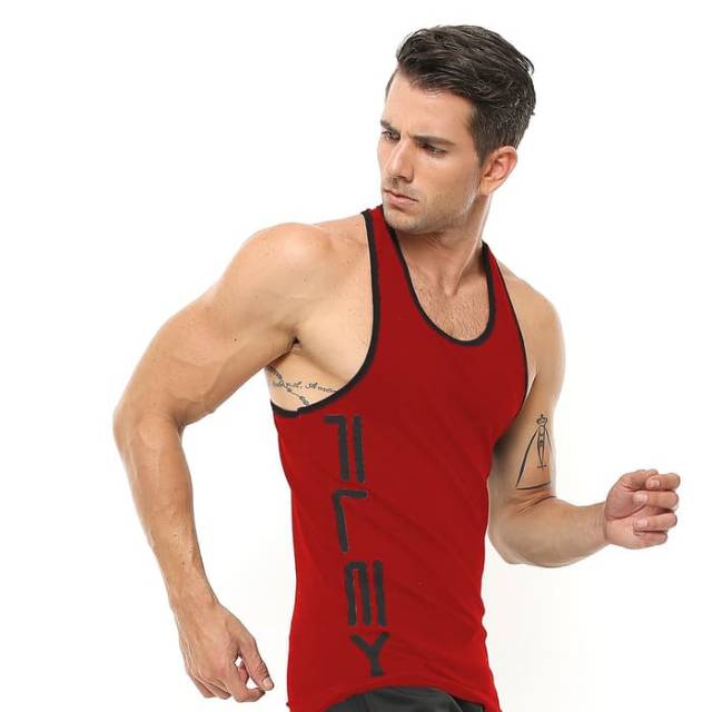 FSS-018MH Singlet sport fitness bodyfit FLEX merah hitam