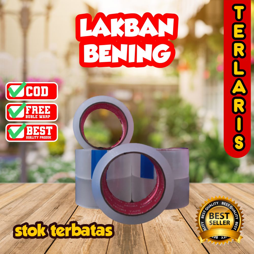 LAKBAN BENING - LAKBAN COKELAT COKLAT HOKI TAPE 45mm x 90 Yard Super Clear Murah