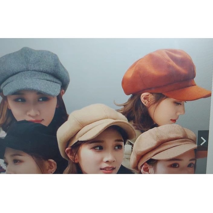 Topi Pria Wanita Newsboy Cap Apolo polos Dewasa Terbaru kekinian Unisex Import