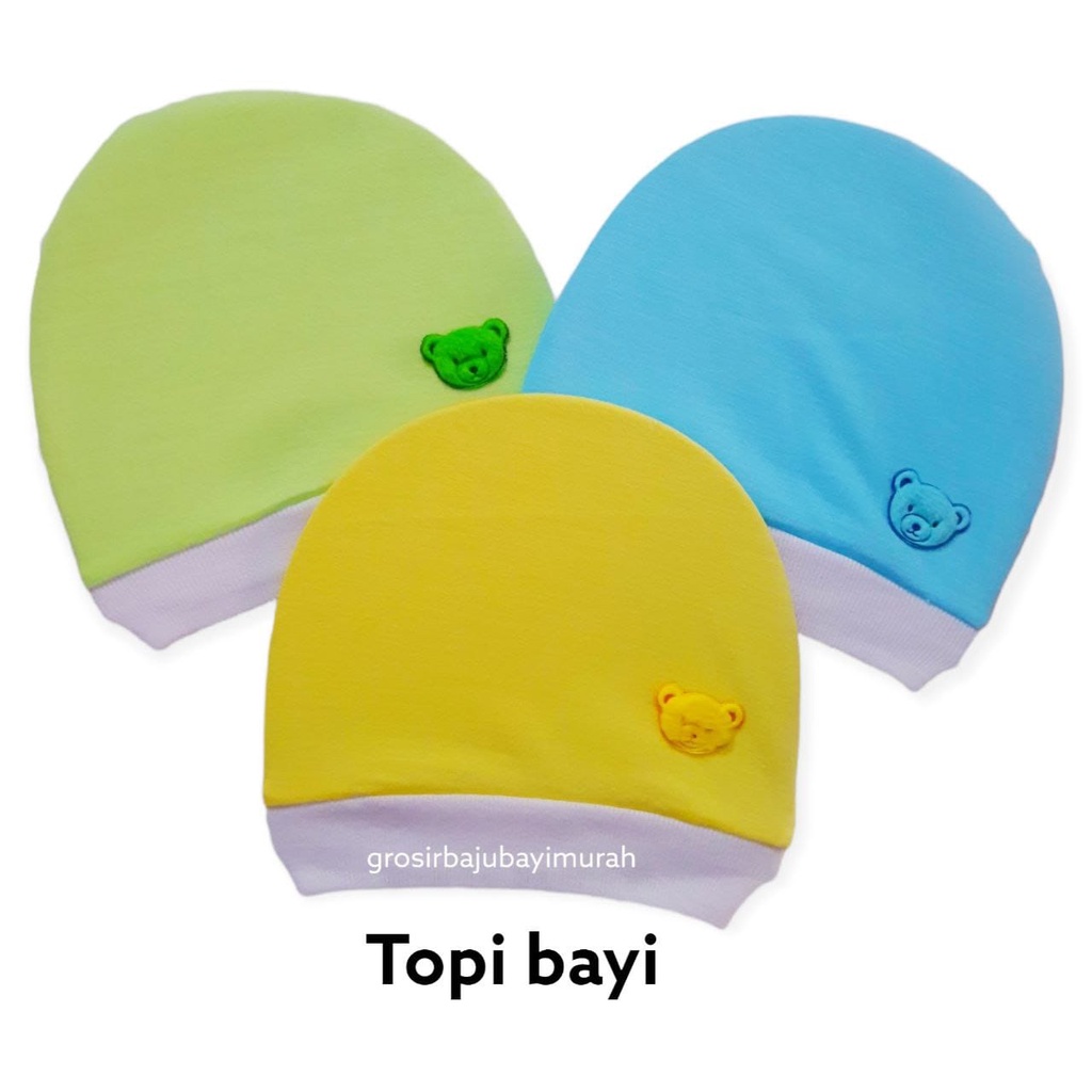 1 lusin topi bayi BULAT DINA BABY isi 12 pcs