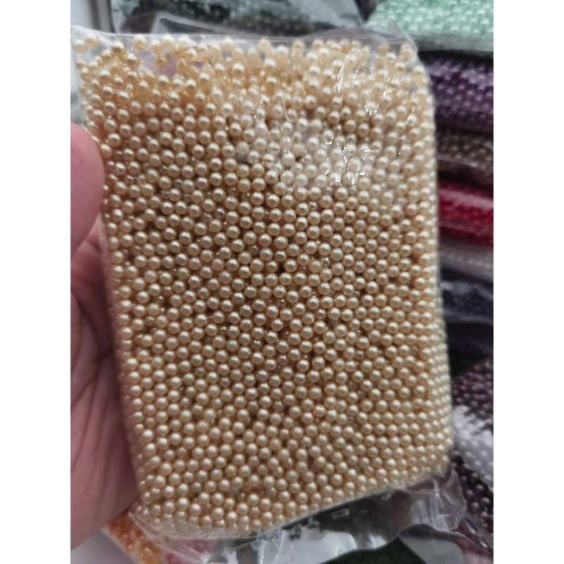 MUTIARA TINDIK 4 MM WARNA WARNI KUALITAS AA KILAU BAGUS PER 50 GRAM ( BAGIAN 1)