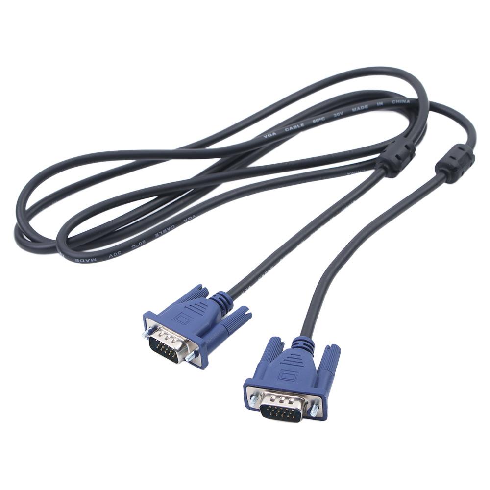 Lanfy Kabel VGA Monitor Komputer PC TV Adapter Konektor Monitor Komputer Kabel Ekstensi Adapter Male to Male VGA to VGA Cable