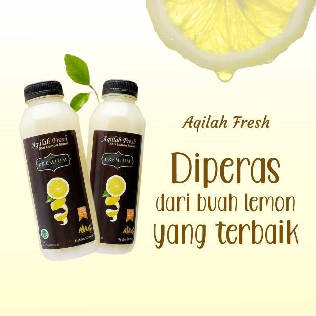 

SARI LEMON MURNI PREMIUM AQIILAH FRESH 500 ML