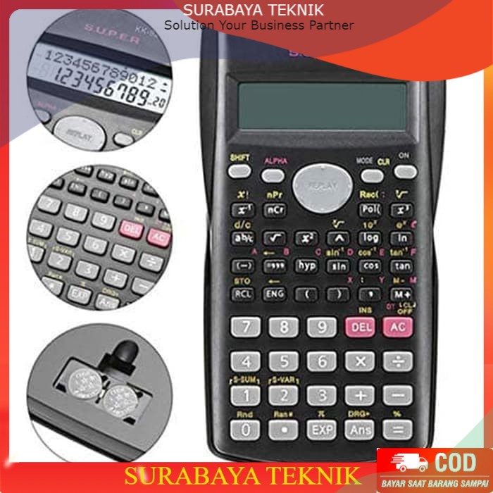 

KALKULATOR MULTIFUNGSI SCIENTIFIC CALCULATOR 2 LINE DISPLAY