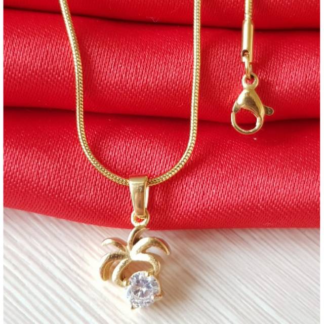 Kalung fashion import / kalung titanium gold antikarat GN031