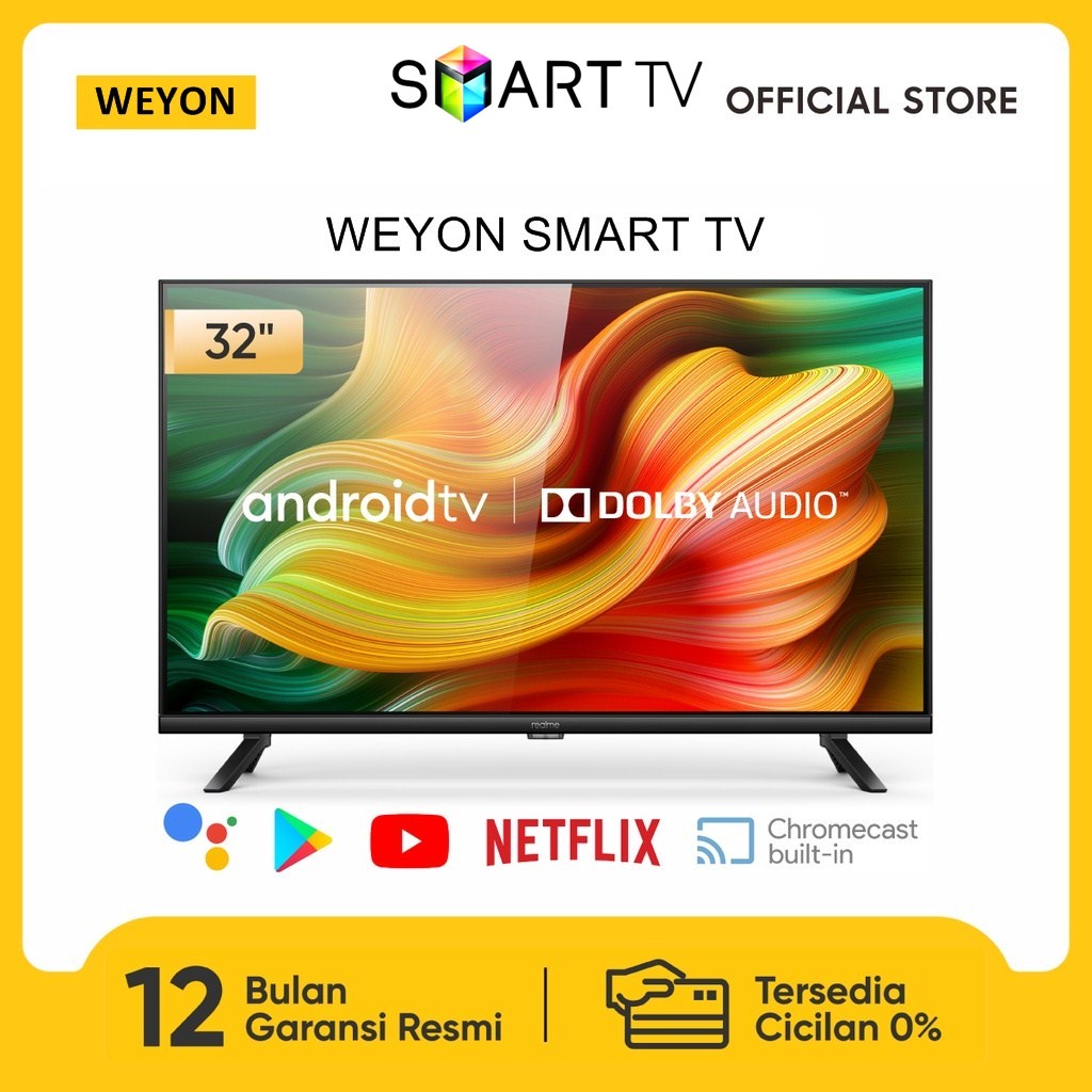 Weyon Sakura Digital - Smart TV 32 inch Android 9.0 Televisi (SMART-S32A) FREE BRACKET