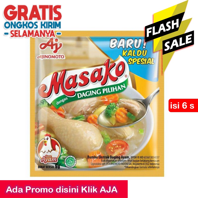 

Masako rasa ayam 6 sachet x 9 gr