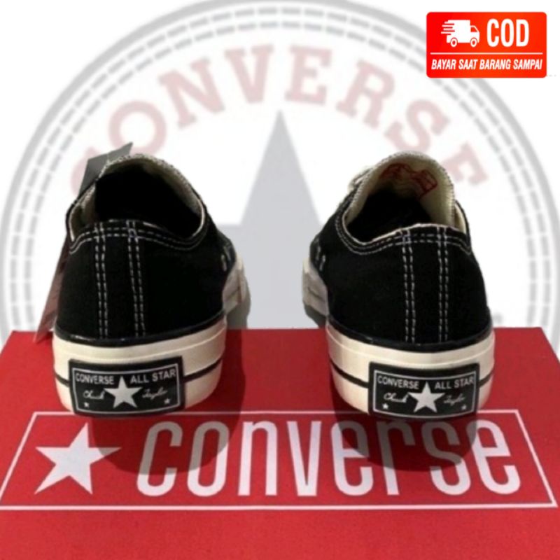 sepatu Converse  chuck taylor 70s egret black white ox cewek cowok