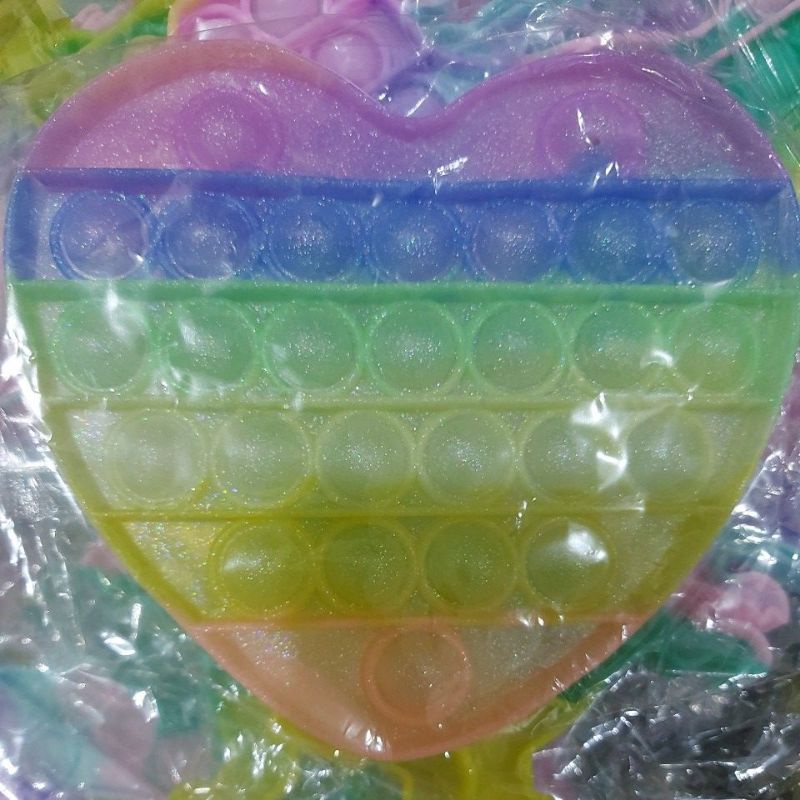 POP IT BENTUK-BENTUK MAINAN ANAK IMPOR-Hati Gliter