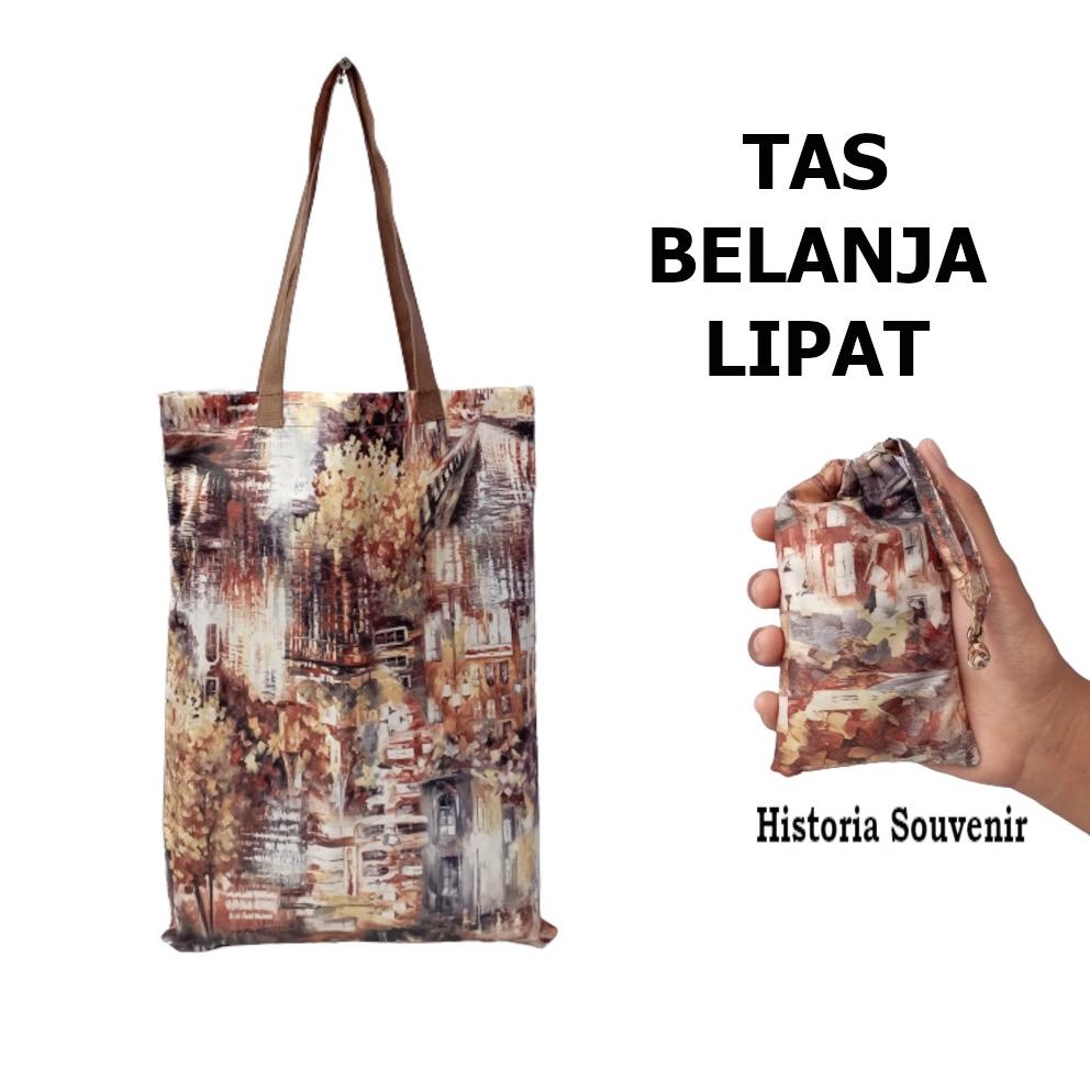 ❦ Tas lipat eco bag kantong belanja jinjing kain parasut souvenir ultah wedding pernikahan premium m