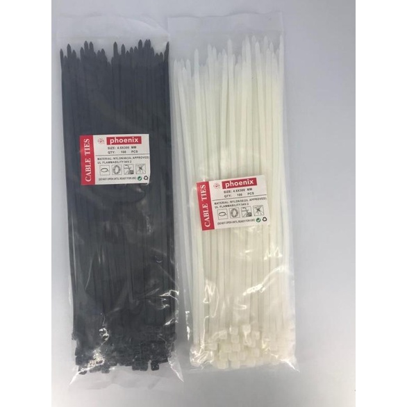 

♟ Kabel Ties Cable Tie 4.8 x 30mm (30cm) CV 300 - Hitam ☈