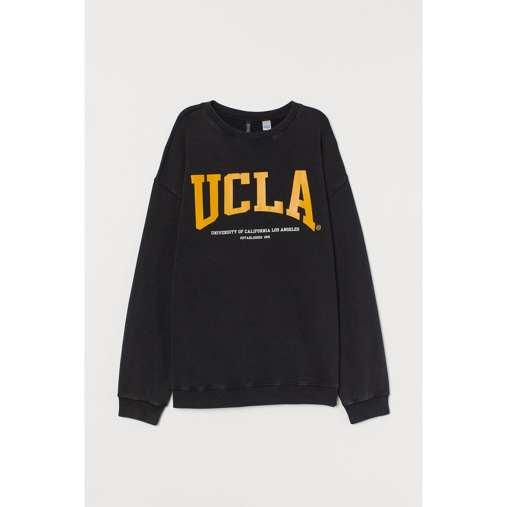 CREWNECK H&M UCLA BLACK ORIGINAL