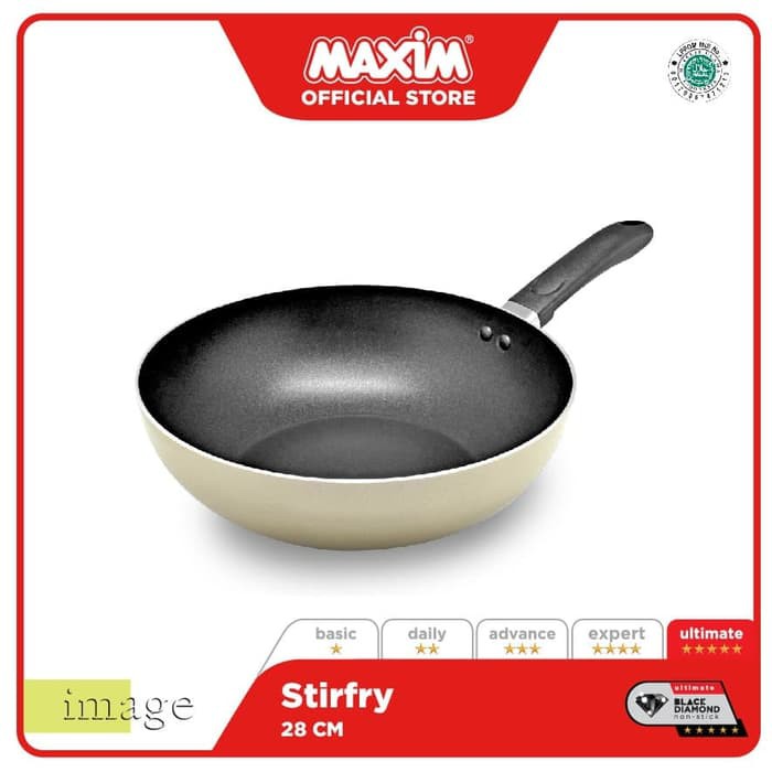 Maxim Image Teflon 28cm Wajan Stirfry