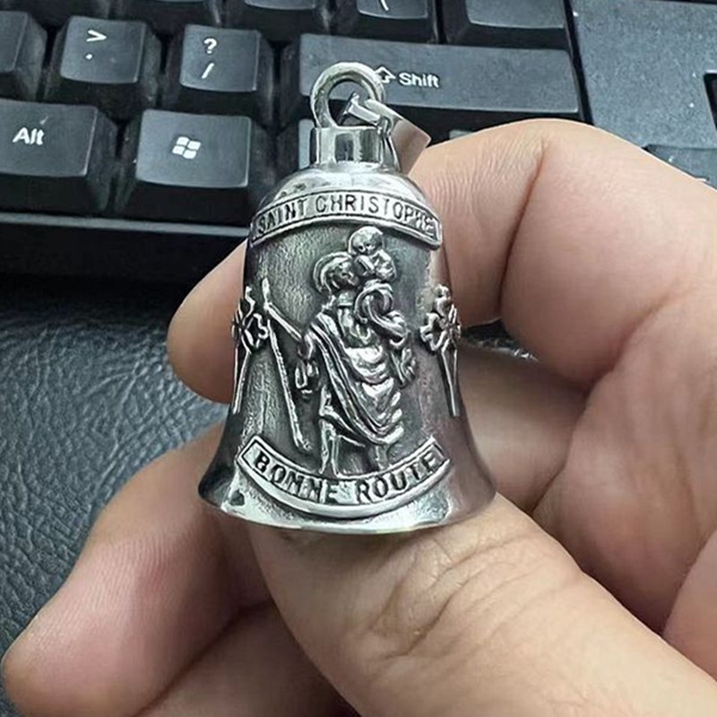 Kalung Liontin Bel Yesus Gaya Retro Untuk Pria