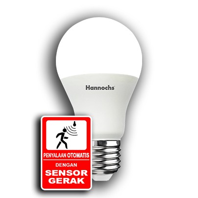 Hannochs - Lampu LED Sensor GERAK - 13 watt - cahaya Putih