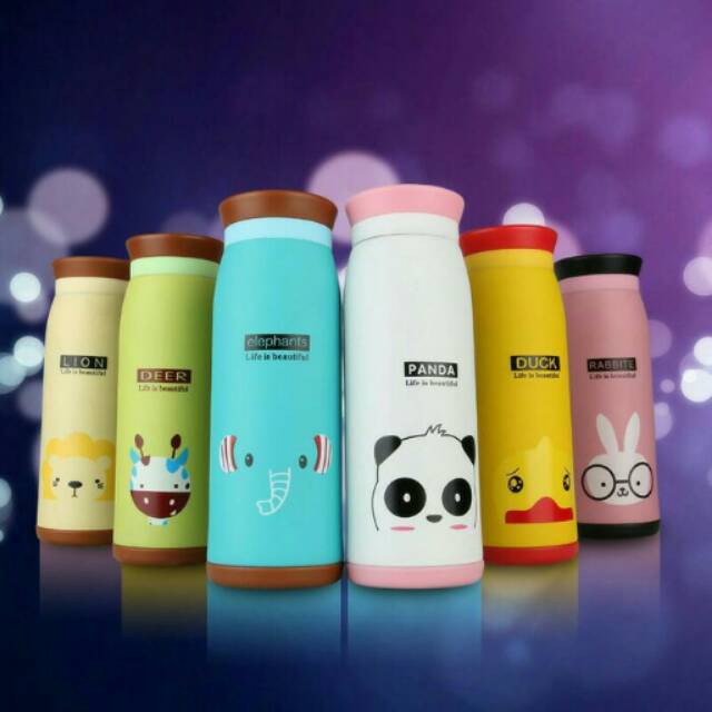 Promo Botol Termos Travel, Motif Animal Character