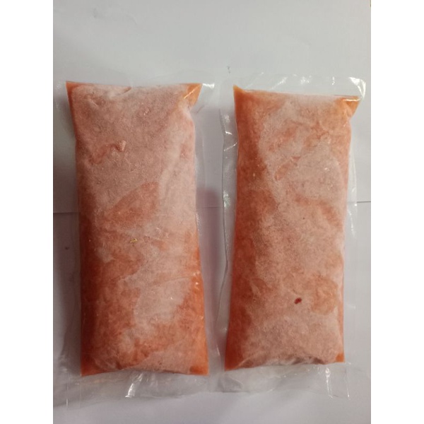 

kerokan salmon grade A/minced salmon/scrap salmon